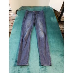 Hollister Jeans Size 7 Long Womens Blue Stretch Pants Denim Mid Rise Skinny
